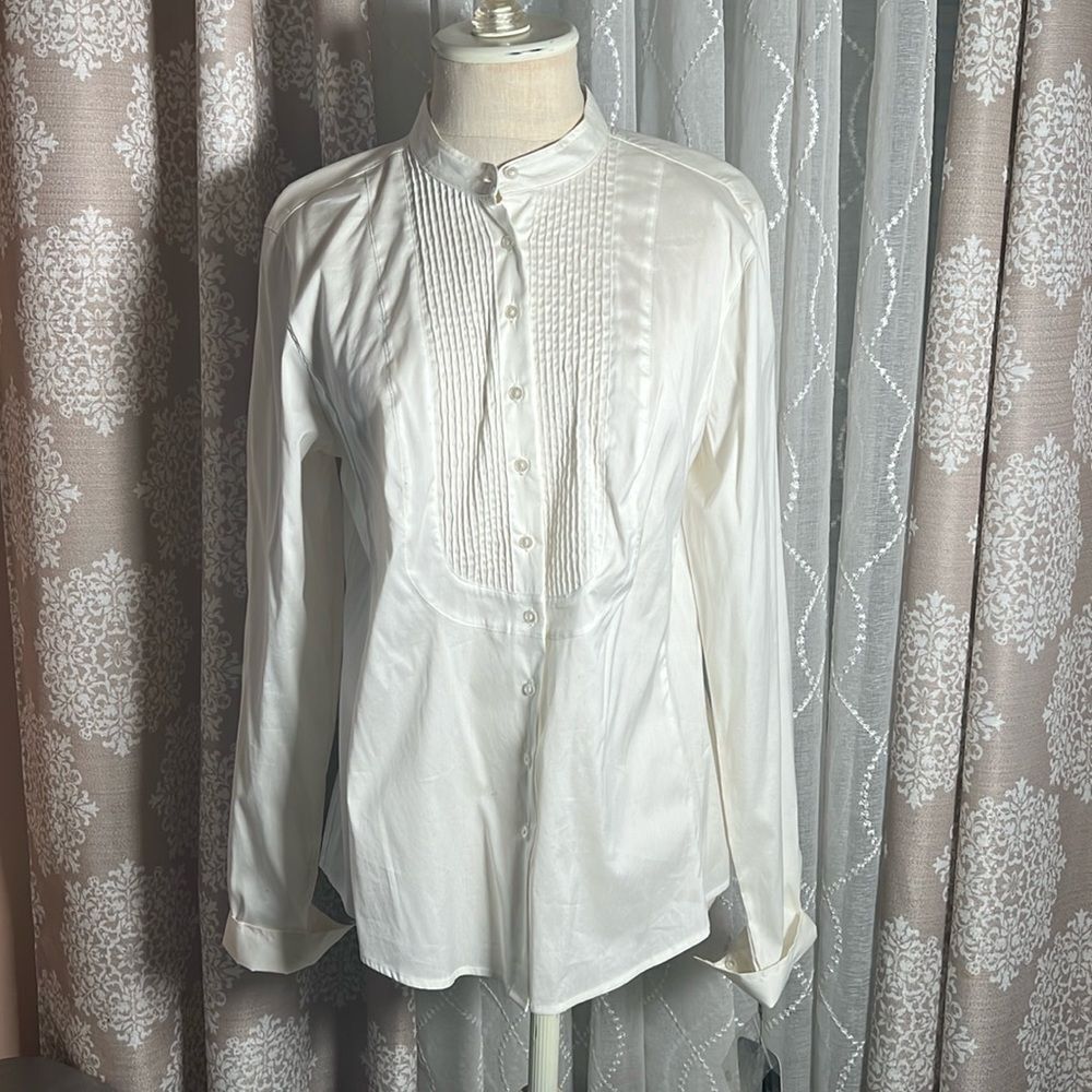 Mossimo White Button-Down Blouse | Size Large | NWT